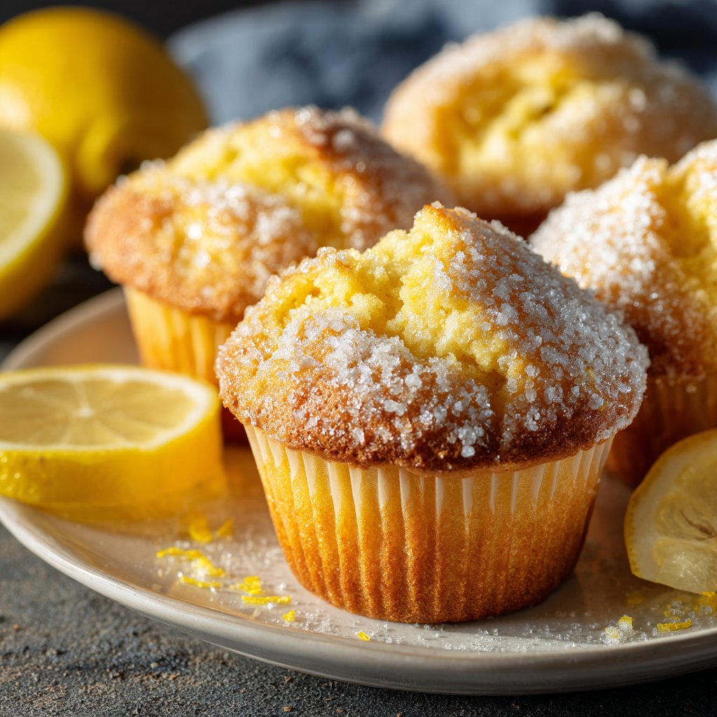 Muffins mit Zitronenschale