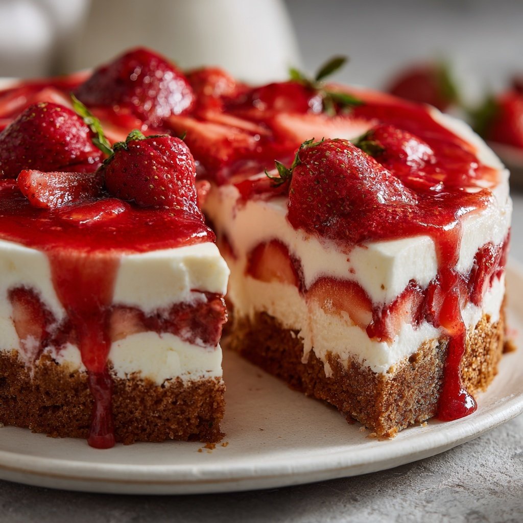 Erdbeerkuchen Mit Schmand