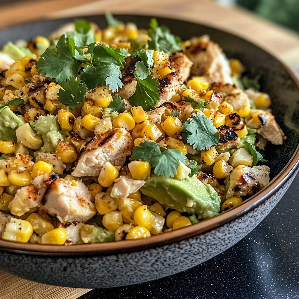 Street Corn Hähnchen Reis Bowl