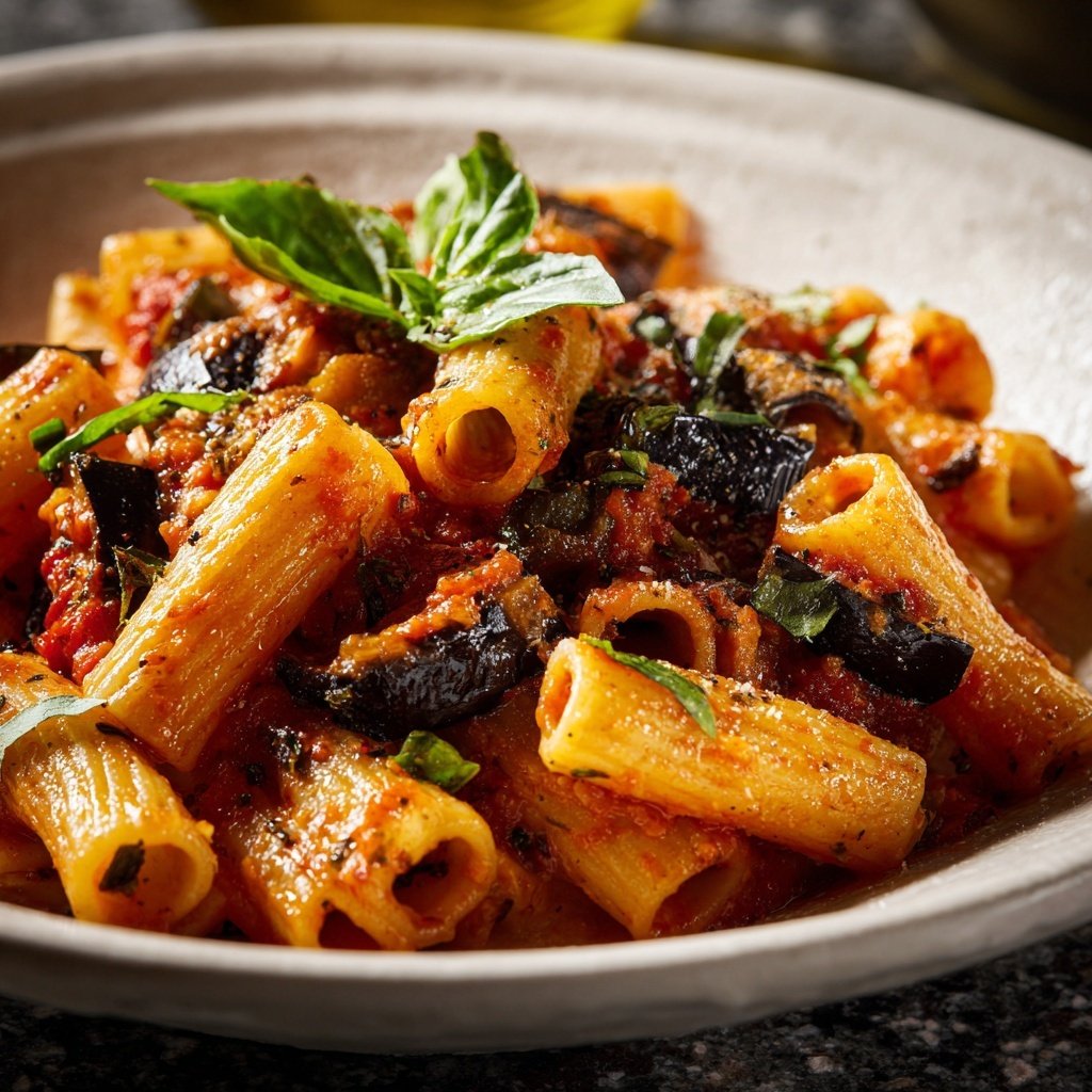 Internationale Küche Italienische Pasta alla Norma