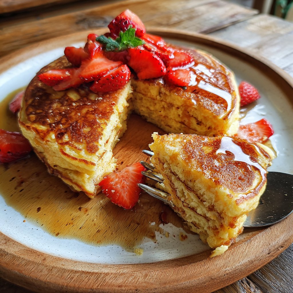 Valentinstag Frühstück mit Pfannkuchen