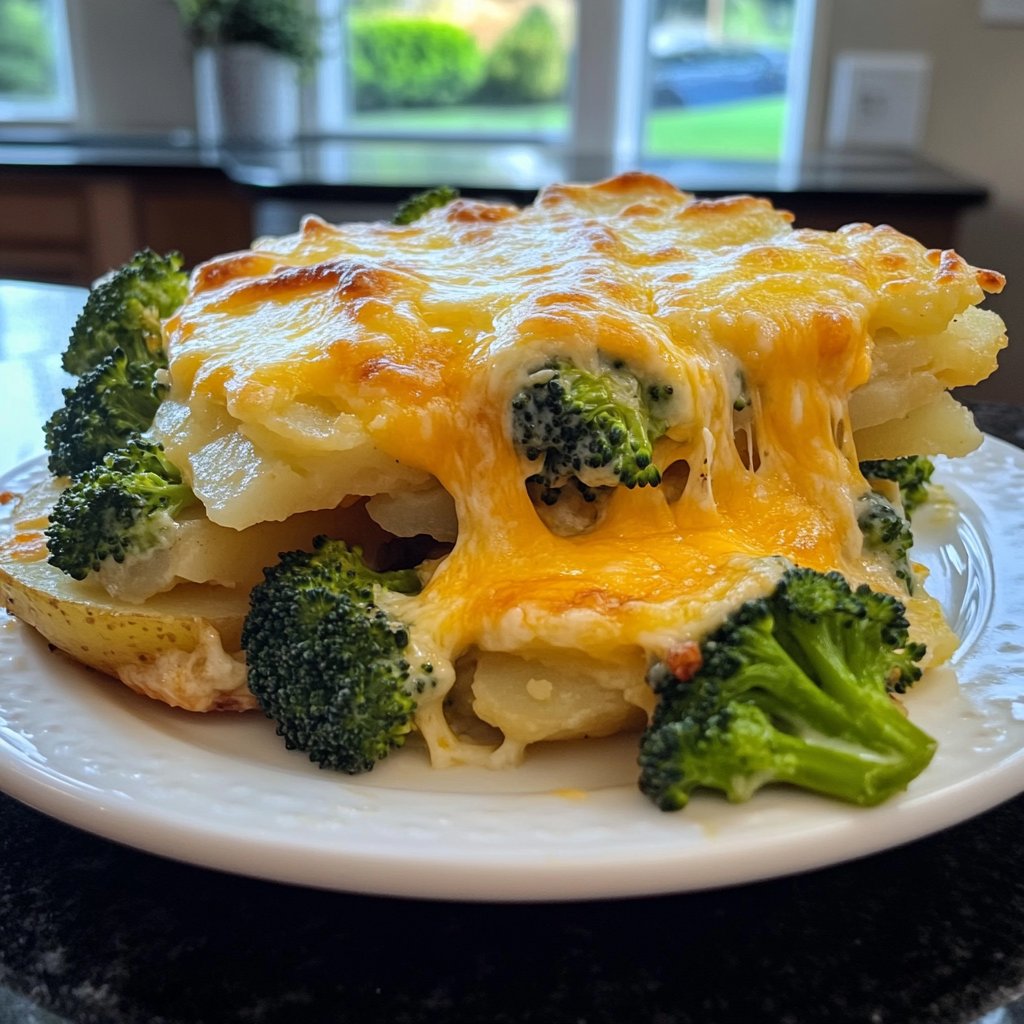 Kartoffelauflauf mit Brokkoli