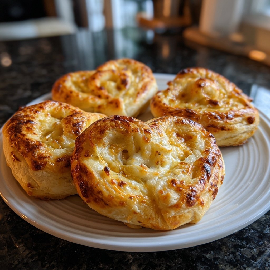 Blätterteig-Herzen mit Käse