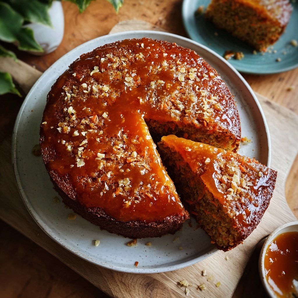 Karottenkuchen Mit Honig Glasur