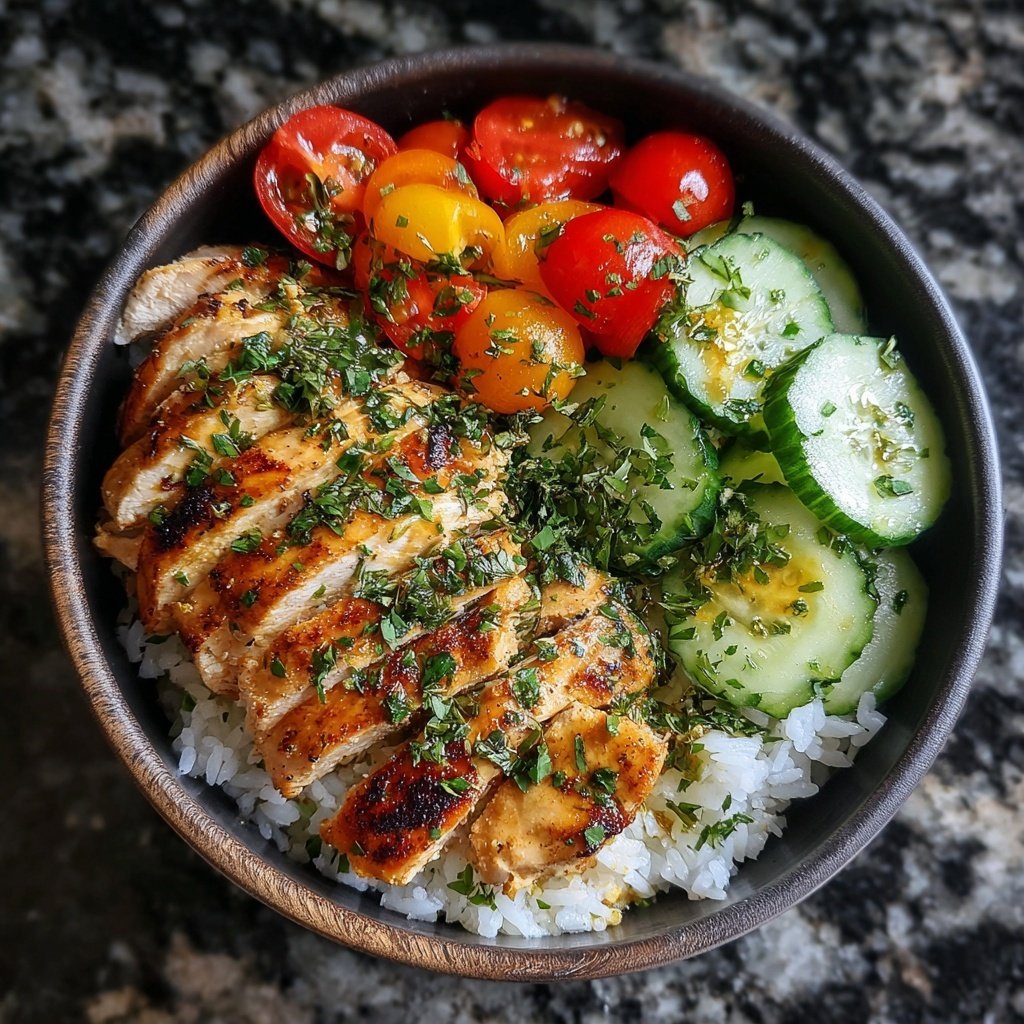 Kalorienarme Hähnchen Bowl Mit Reis