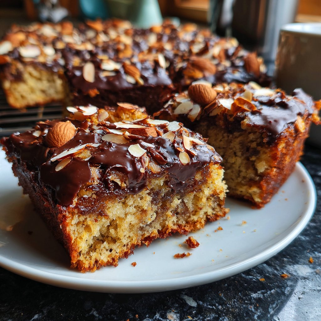 Bananenkuchen mit Mandeln und Kakao