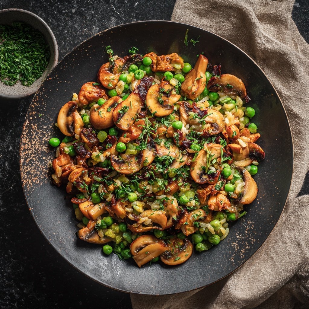 Kalorienarme Reispfanne Mit Champignons